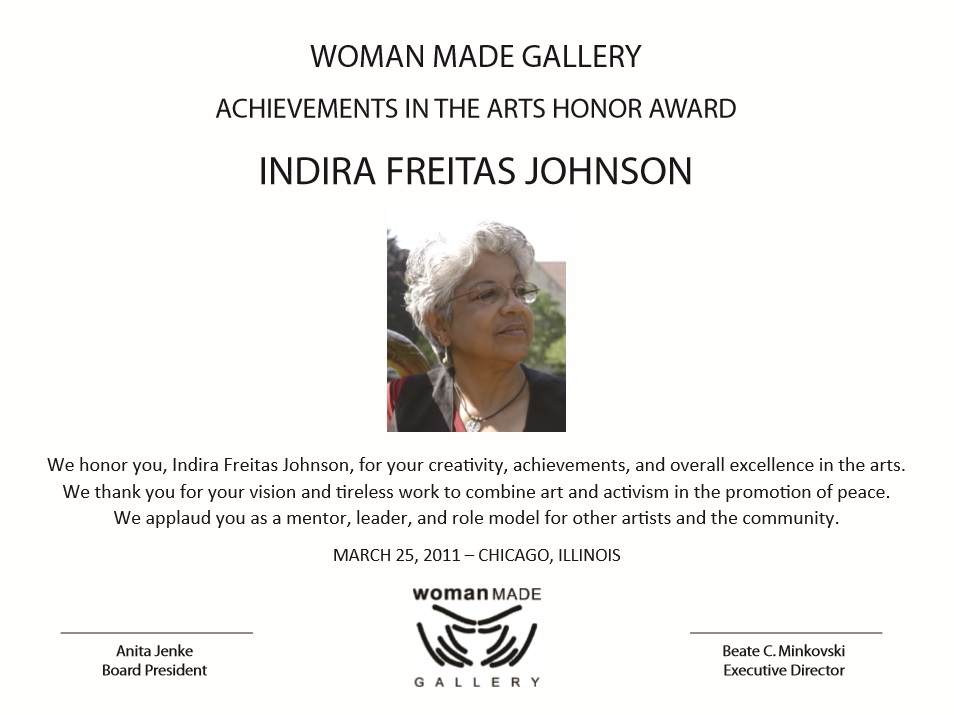 Honoring Artist Indira Freitas Johnson at WMG Gala